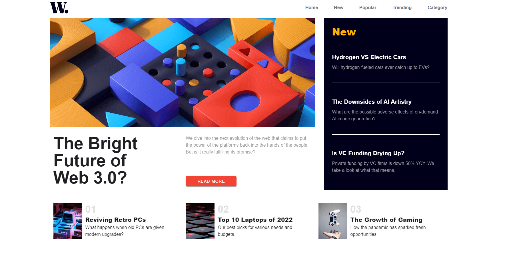 News Home Page Responsive Design